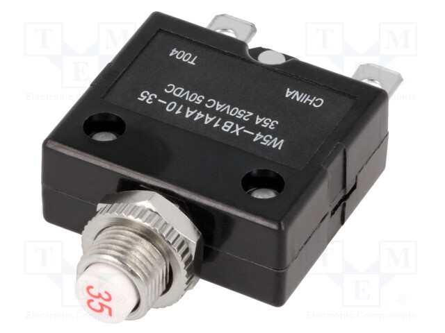 Circuit breaker; Urated: 250VAC; 50VDC; 10A; SPST-NC; Poles: 1