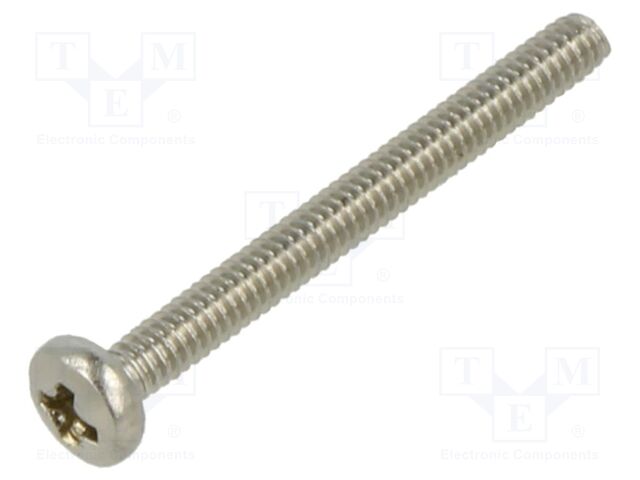 Screw; M2x20; Head: button; Phillips; PH1; A2 stainless steel