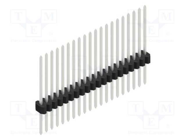 Connector: pin strips; pin header; male; PIN: 20; 1.27mm; THT; 1x20