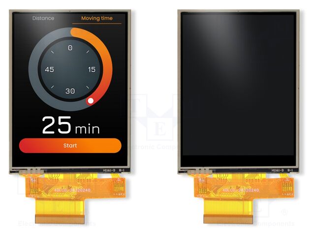 Display: TFT; 2.8"; 240x320; Illumin: LED; 50x69.2mm; RGB
