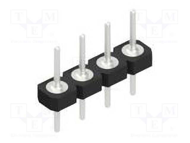 Connector: pin strips; pin header; male; PIN: 4; 2.54mm; THT; 1x4