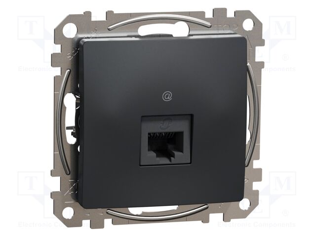 Data socket; IP20; plaster embedded,in mounting box; anthracite