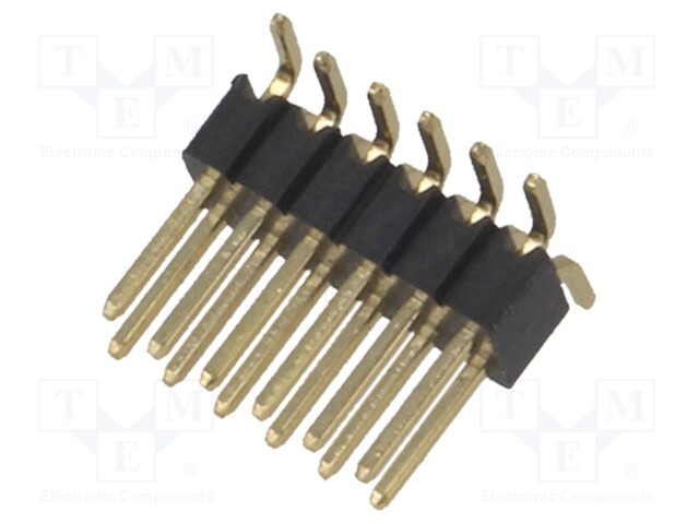 Pin header; pin strips; male; PIN: 12; vertical; 1.27mm; SMT; 2x6