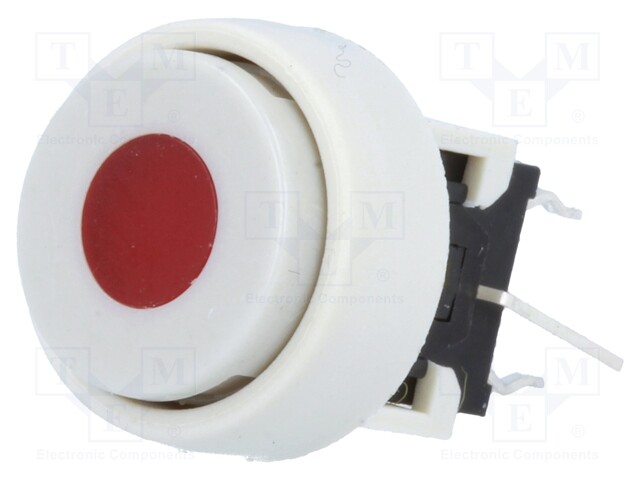 Switch: keypad; Pos: 2; DPDT; 0.1A/30VDC; white; Illumin: LED; red