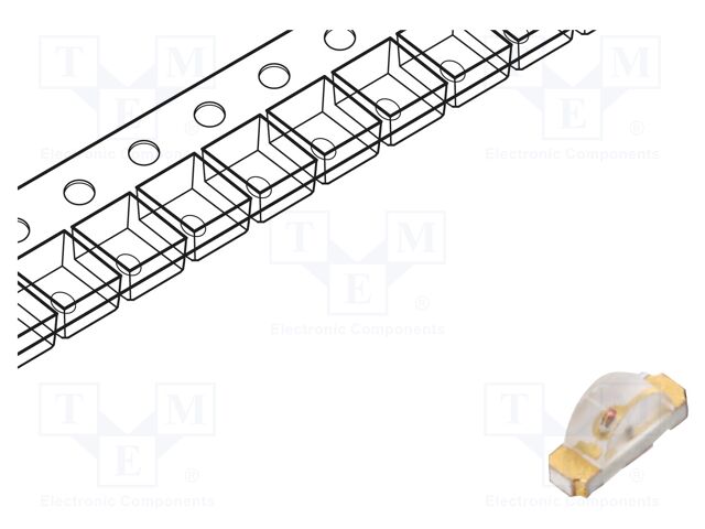 LED; red; SMD; 1204; 115mcd; 2.1VDC; 3.2x1mm; 110°; 20mA; λd: 645nm