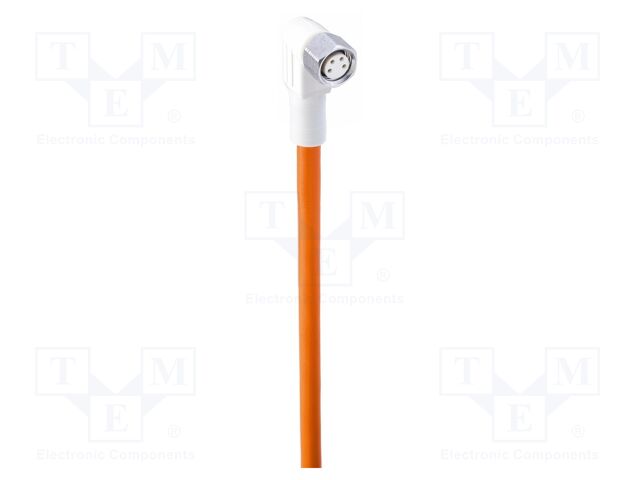 Connection lead; M8; PIN: 4; angled; 20m; female