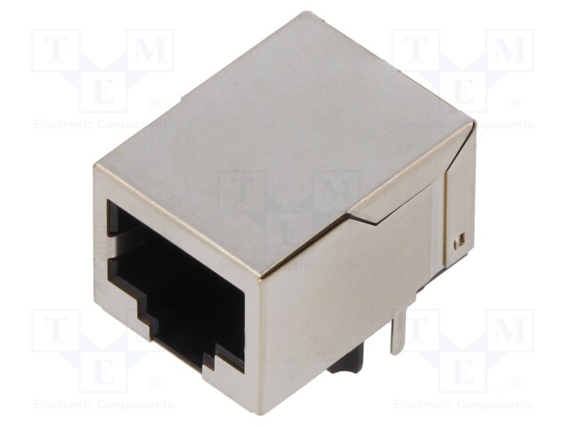 Socket; RJ45; PIN: 8; shielded,with LED; Layout: 8p8c; THT