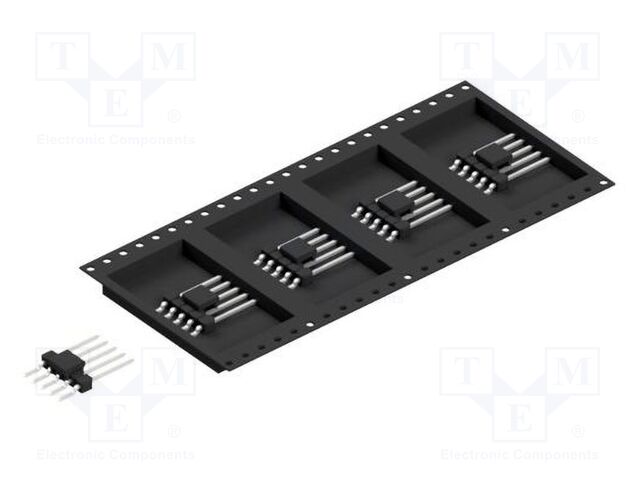 Connector: pin strips; pin header; male; PIN: 5; 2.54mm; SMT; 1x5