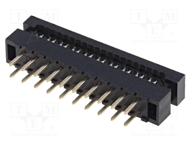 IDC transition; PIN: 20; THT; for ribbon cable; 1mm; Layout: 2x10