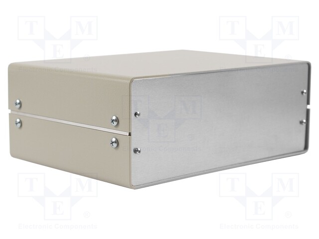 Enclosure: with panel; 1402; X: 254mm; Y: 185mm; Z: 99mm; aluminium