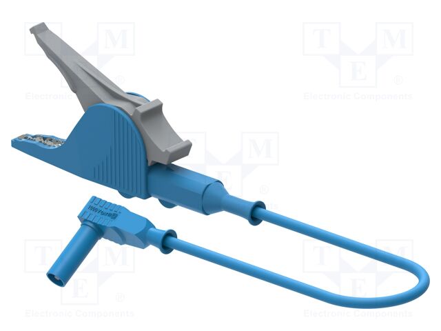 Test lead; 36A; angular banana plug 4mm,aligator clip; Len: 1.5m