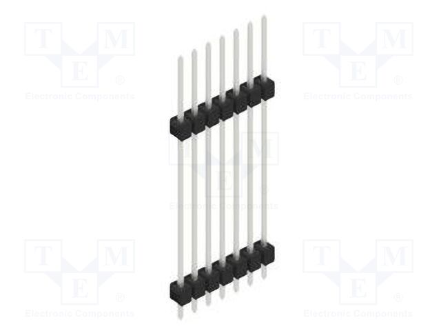 Connector: pin strips; pin header; male; PIN: 7; 2.54mm; THT; 1x7