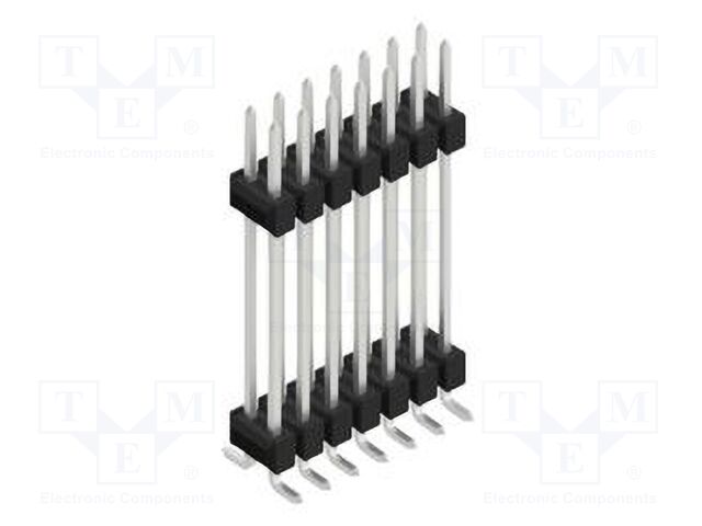 Connector: pin strips; pin header; male; PIN: 14; 2.54mm; SMT; 2x7