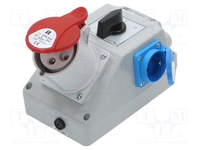 Switch socket; IP44; wall mount