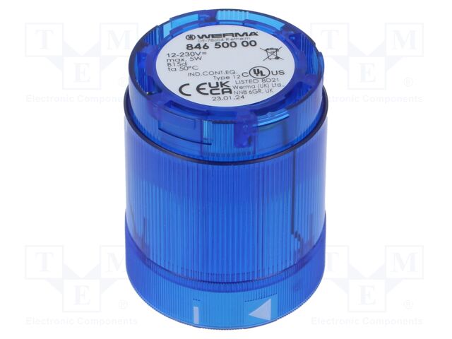 Signaller: lighting; blue; 12÷230VDC; 12÷230VAC; IP54; -20÷50°C