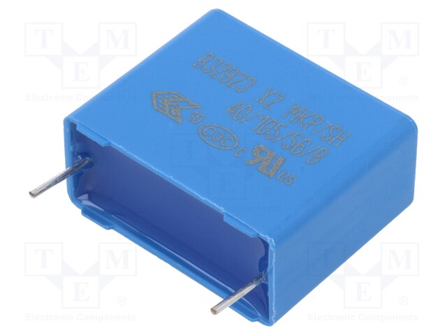 Safety Capacitor, 1.5 µF, X2, B32923C Series, 305 V, Metallized PP