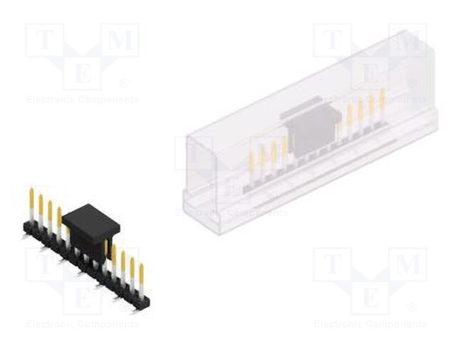 Connector: pin strips; pin header; male; PIN: 13; 2mm; SMT; 1x13