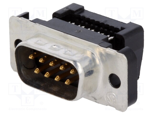 D-Sub; PIN: 9; plug; male; IDC; for ribbon cable