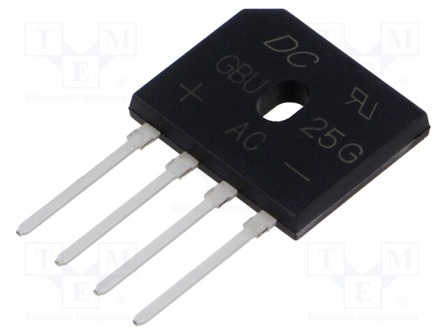 Bridge rectifier: single-phase; Urmax: 400V; If: 25A; Ifsm: 350A