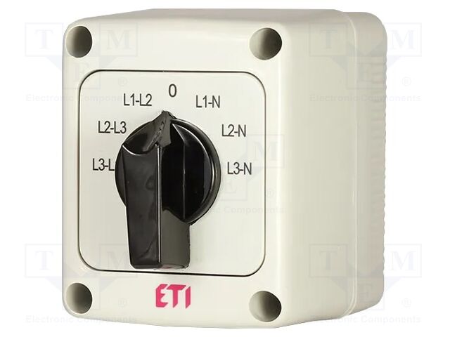 Switch: voltmeter cam switch; Stabl.pos: 7; 16A; in housing; Pos: 7