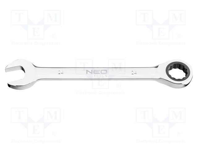 Wrench; combination spanner,with ratchet; 24mm; L: 274mm