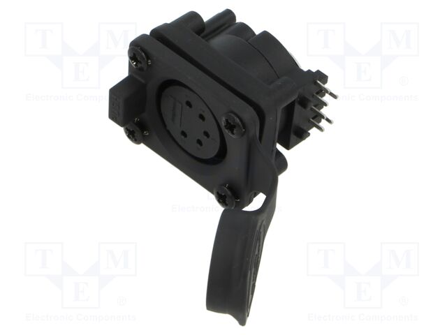 Connector: XLR; socket; female; AXS; 7.5A; 133V; PIN: 5; IP65; THT