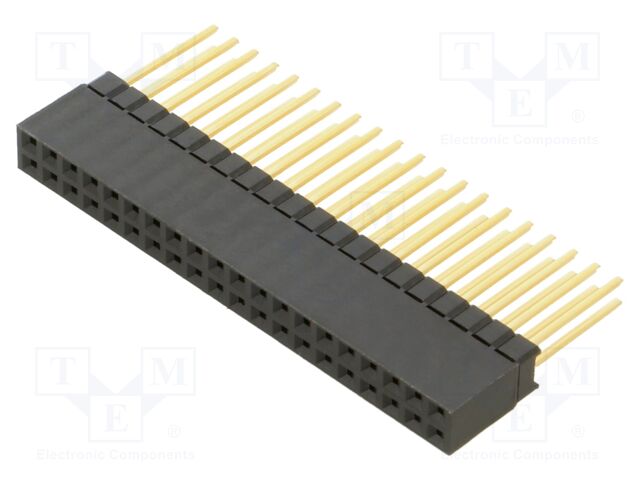PCB Receptacle, Board-to-Board, 2.54 mm, 2 Rows, 40 Contacts, Through Hole Mount, M20 Series