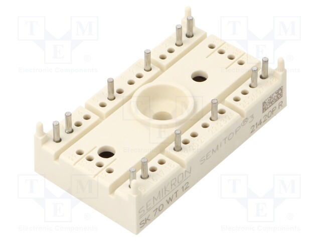 Module: thyristor; opposing x2; 1.2kV; 72A; T63; SEMITOP3; Ifsm: 1kA