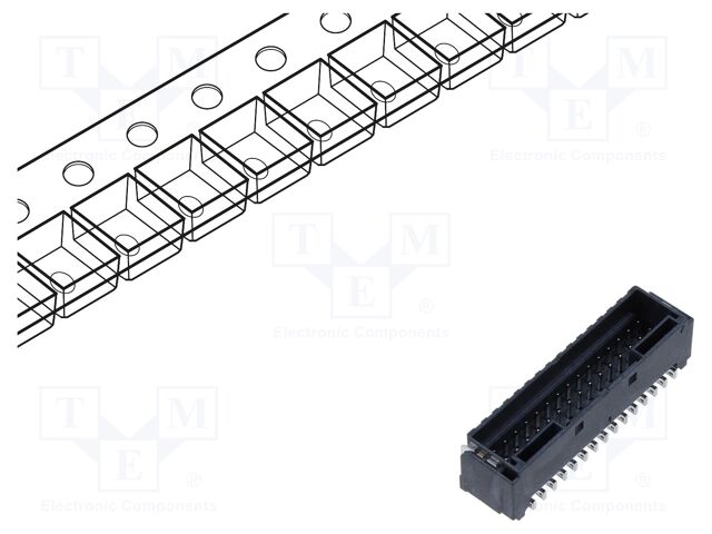 Connector: wire-board; DF51K; vertical; male; on PCBs; socket; SMT