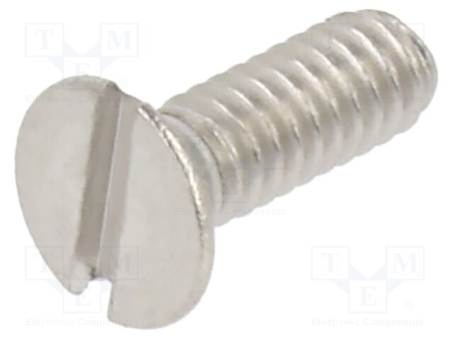 Screw; M2x6; 0.5; Head: countersunk; slotted; 0.5mm; DIN 963A