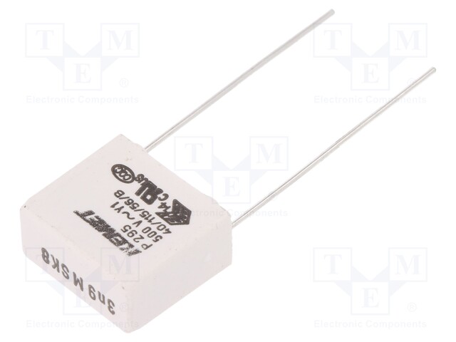 Capacitor: paper; Y1; 3.9nF; 500VAC; 15mm; ±20%; THT; Series: P295