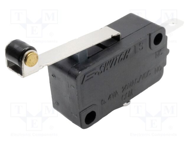 MICROSWITCH, ROLLER, SPST-NC, 0.4VA, 20V