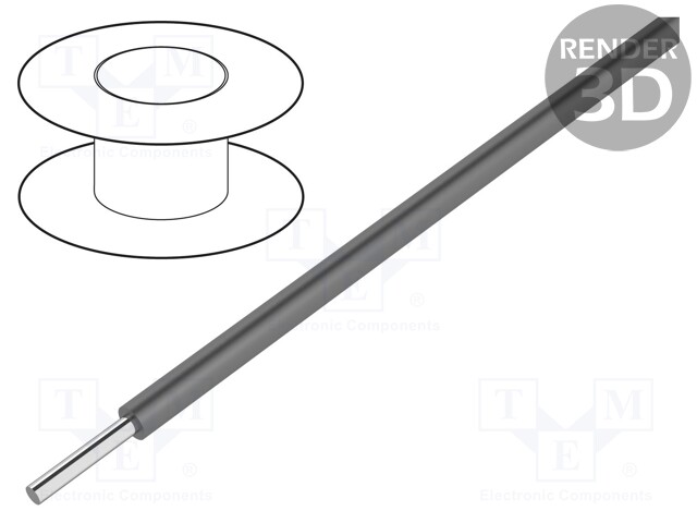 Wire; EcoGen™,EcoWire®,UL AWM 11028; solid; Cu; 14AWG; dark grey