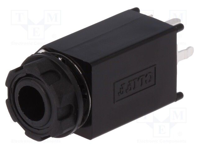 Socket; Jack 6,35mm; female; stereo,with earthing; straight; THT