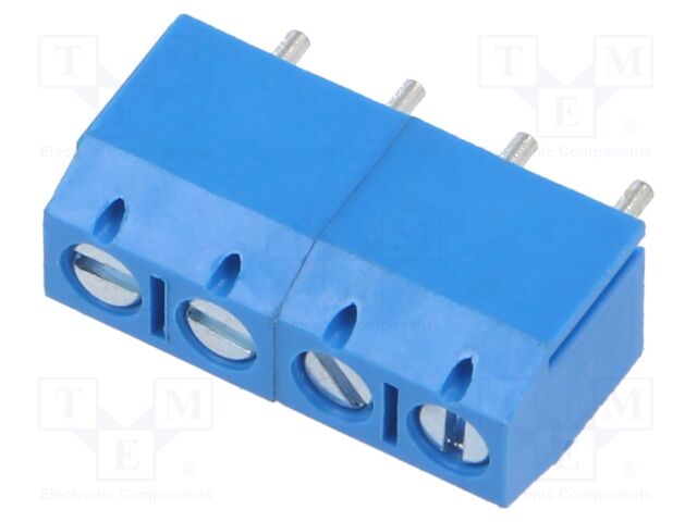 Connector: PCB terminal block; terminal; angled 90°; on PCBs