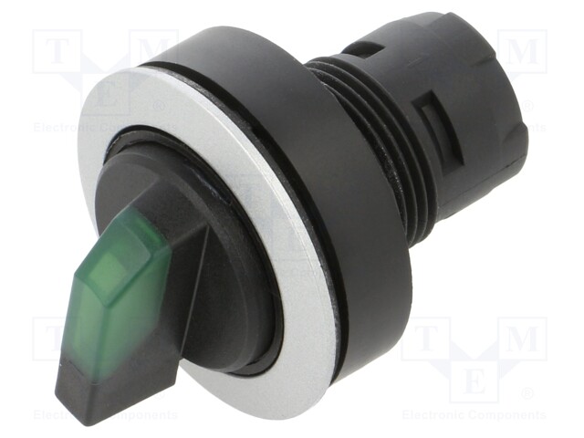 Switch: rotary; 22mm; Stabl.pos: 1; yes; IP65; Pos: 2; Cutout: Ø22.3mm