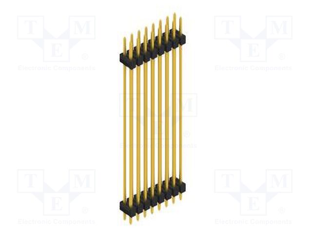 Connector: pin strips; pin header; male; PIN: 16; 2.54mm; THT; 2x8