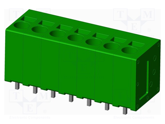 Connector: PCB terminal block; terminal; angled; Plating: tinned
