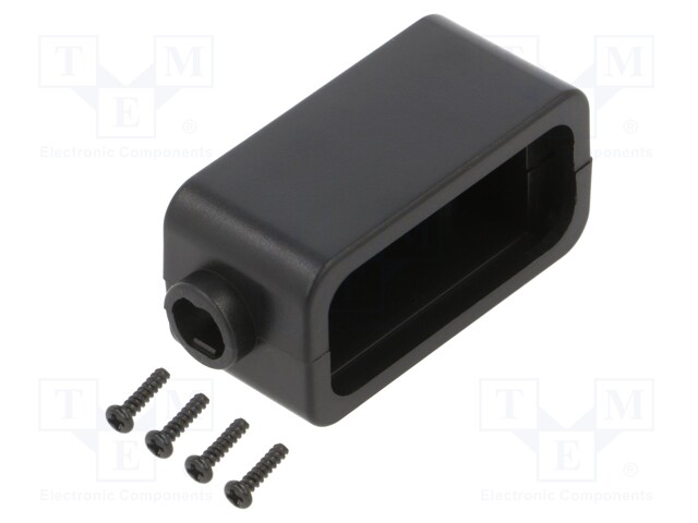 Enclosure: multipurpose; X: 22mm; Y: 51mm; Z: 24mm; ABS; black