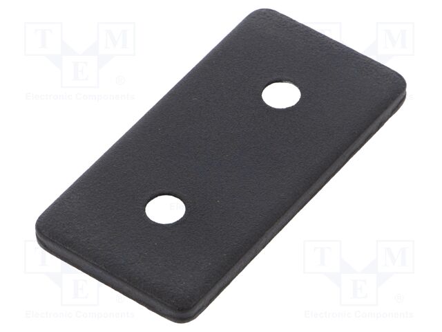 Flat bar; for profiles; W: 40mm; L: 80mm; steel; Colour: black