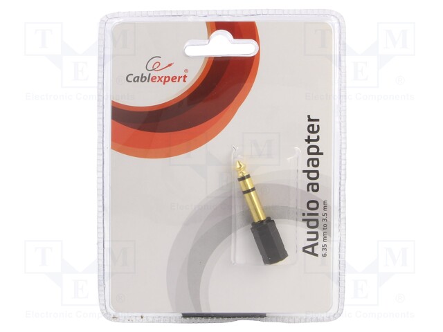 Jack 3.5mm socket,Jack 6,3mm plug; Plating: gold-plated; black