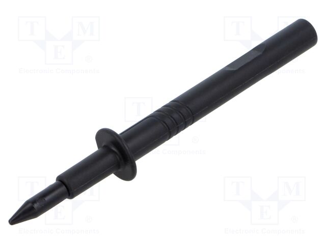 Measuring tip; black; Tip diameter: 4mm; Socket size: 4mm; 60VDC