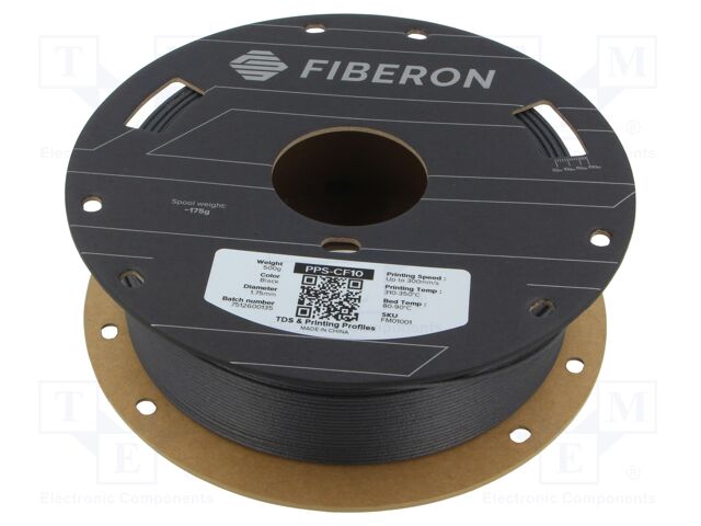 Filament: PPS-CF; 1.75mm; black; 310÷350°C; 500g; Fiberon™