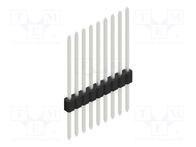 Connector: pin strips; pin header; male; PIN: 9; 1.27mm; THT; 1x9