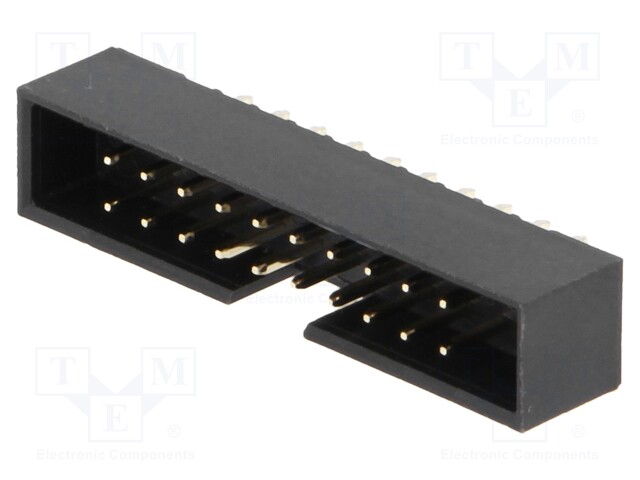 Socket; IDC; male; PIN: 20; straight; THT; gold-plated; 2mm