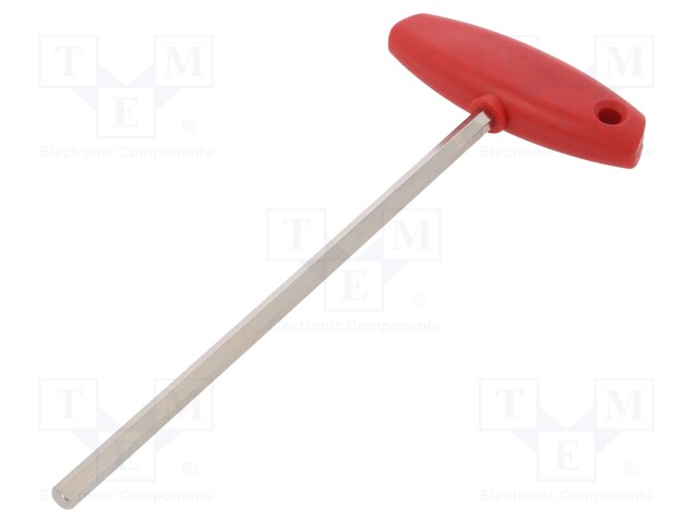 Key; hexagon keys; HEX 6mm; Overall len: 182mm; Kind of handle: T
