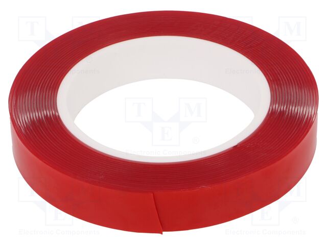 Tape: fixing; W: 19mm; L: 5.5m; Thk: 1mm; double-sided; acrylic