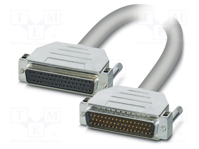 Cable; D-Sub 50pin socket,D-Sub 50pin plug; PVC; Len: 3m; grey