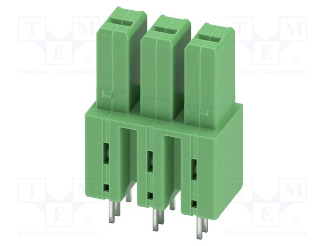 PCB headers, nominal cross section: 6 mm?, color: green, nom