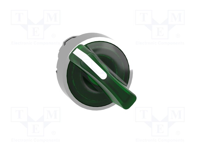Switch: rotary; Stabl.pos: 1; 22mm; green; Illumin: LED; IP66; Pos: 2
